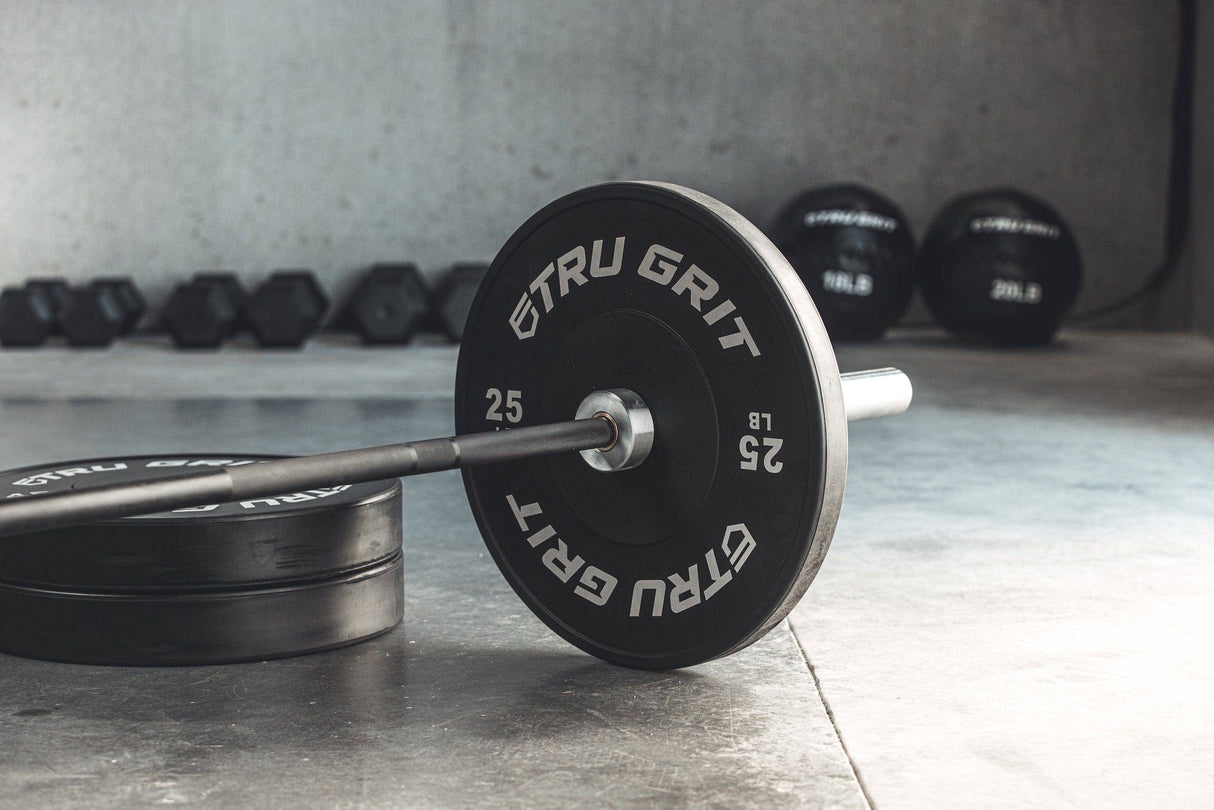 Women's 35lb Black Zinc Barbell - Tru Grit Fitness
