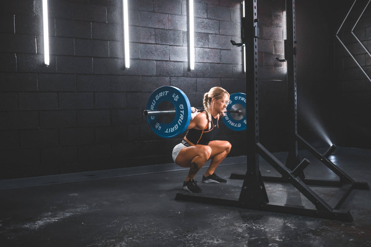 Women's 35lb Black Zinc Barbell - Tru Grit Fitness