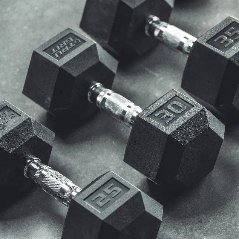 Hex Elite Welded TPU Dumbbells Weights - Tru Grit Fitness