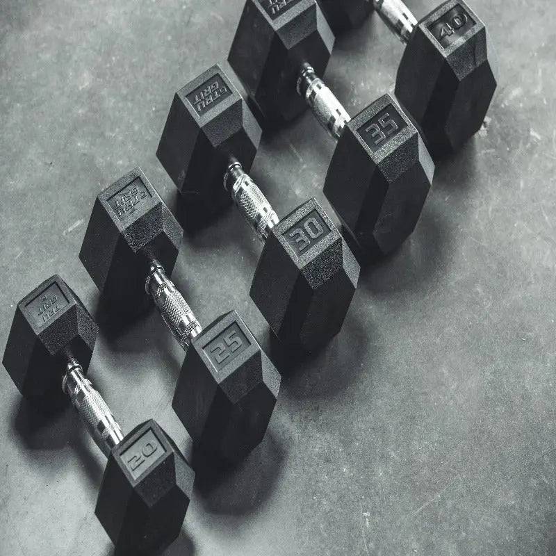 Hex Elite Welded TPU Dumbbells Weights - Tru Grit Fitness