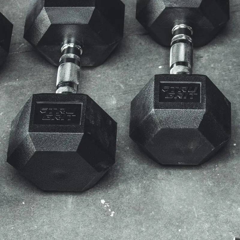Hex Elite Welded TPU Dumbbells Weights - Tru Grit Fitness
