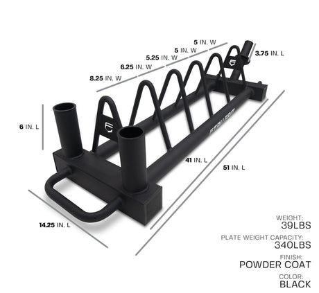 Horizontal Plate & Dual Barbell Storage Rack