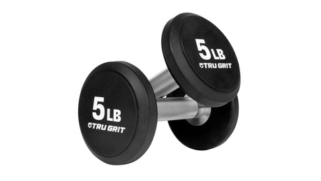 Round Elite Urethane Dumbbells - Tru Grit Fitness
