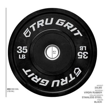 Economy Bumper Plates (Pairs) - Tru Grit Fitness