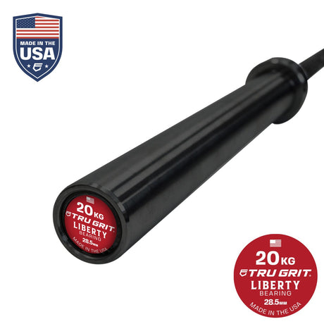 Liberty 20KG Needle Bearing Barbell Black Cerakote USA Made - Tru Grit Fitness