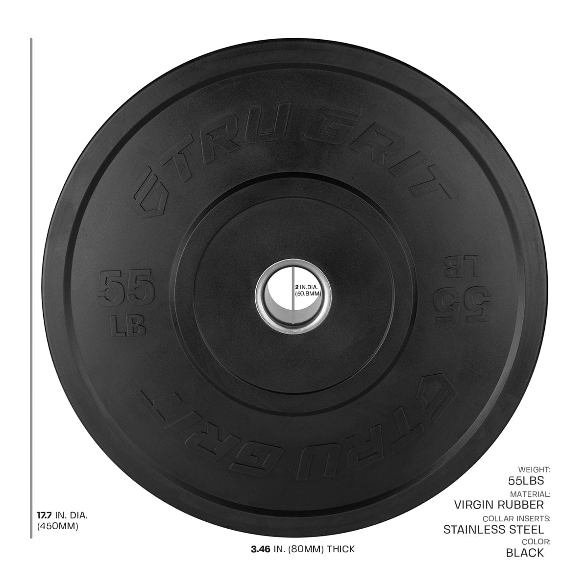 Buy Now Tru Grit Fitness Phantom Elite Black Bumper Plates Pairs