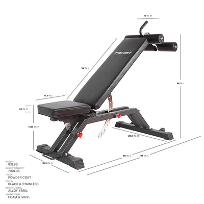 Total Ab Adjustable Bench - Tru Grit Fitness