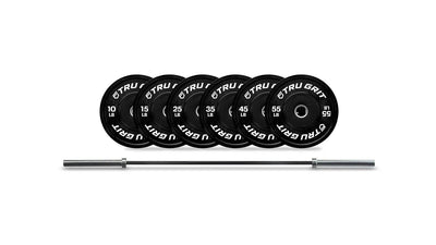 Bumper Plate and Barbell Bundle - Tru Grit Fitness