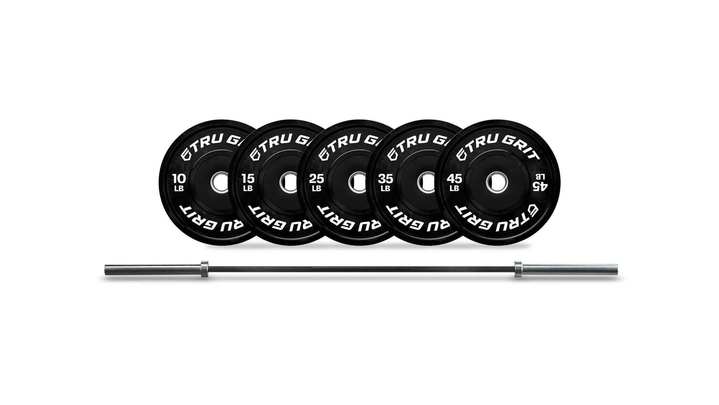 Bumper Plate and Barbell Bundle - Tru Grit Fitness