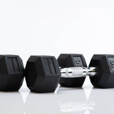 Hex Rubber Coated Dumbbells - Tru Grit Fitness