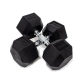 Hex Rubber Coated Dumbbells - Tru Grit Fitness