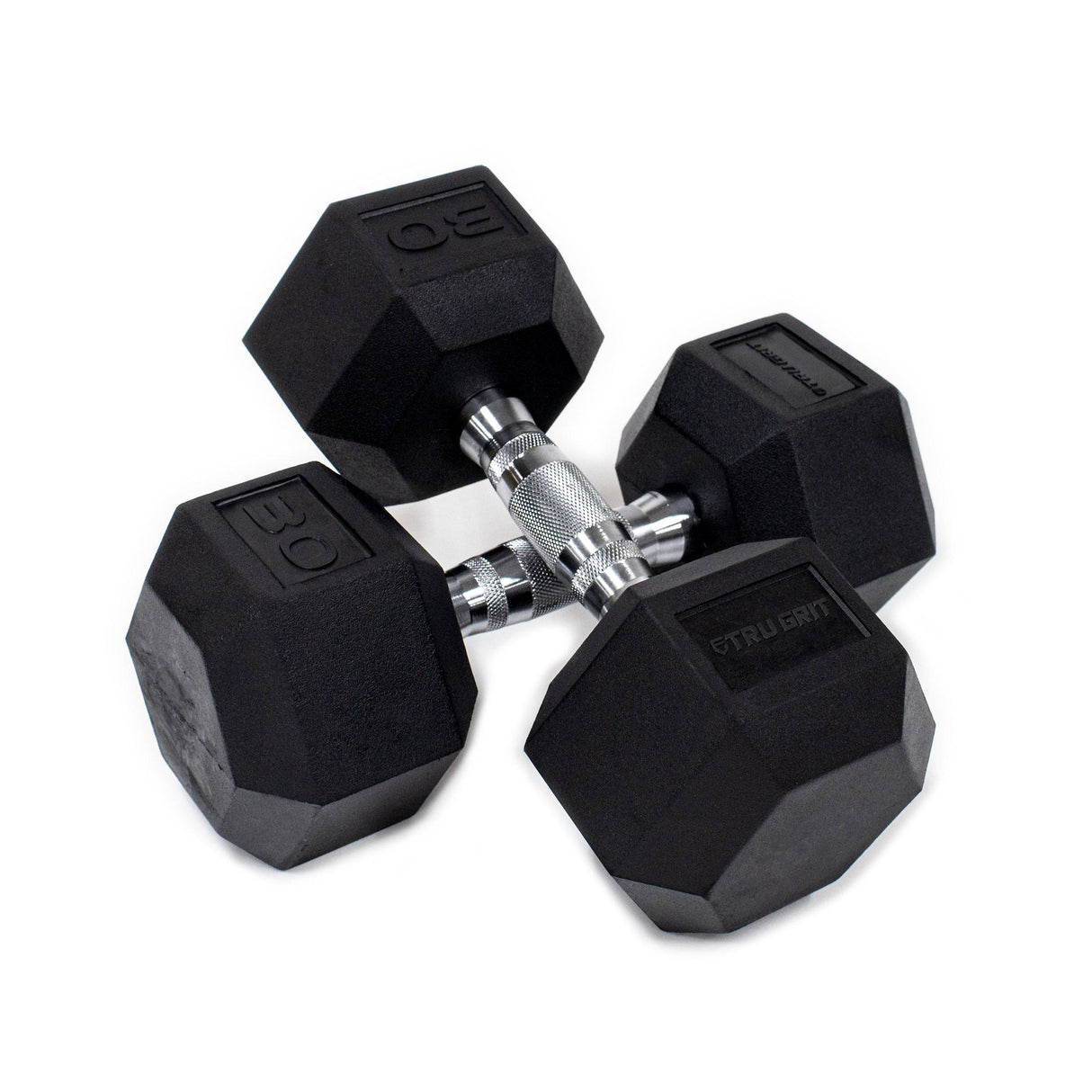 Hex Rubber Coated Dumbbells - Tru Grit Fitness