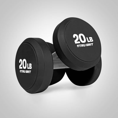 Round Elite TPU Dumbbell Set - Tru Grit Fitness