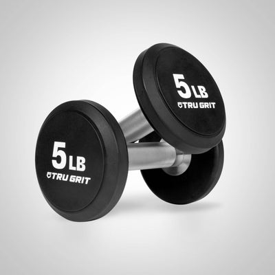 Round Elite TPU Dumbbell Set - Tru Grit Fitness